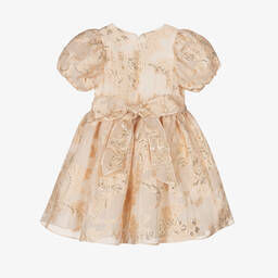 David Charles-Girls Pale Pink Organza Dress  | Childrensalon Outlet