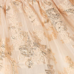 David Charles-Girls Pale Pink Organza Dress  | Childrensalon Outlet