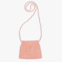 David Charles-Girls Pink Faux Pearl Bag (15cm) | Childrensalon Outlet