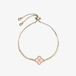 David Charles-Girls Pink & Gold Clover Jewel | Childrensalon Outlet
