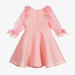 David Charles-Girls Pink Neoprene Dress | Childrensalon Outlet