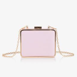 David Charles-Girls Pink Satin Bow Handbag (12cm) | Childrensalon Outlet