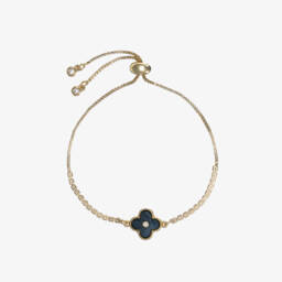 David Charles-Girls Radiant Black Clover Bangle | Childrensalon Outlet