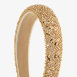 David Charles-Сияющий ободок с бисером и пайетками для девочек | Childrensalon Outlet