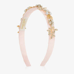 David Charles-Girls Rose & Gem Leaf Adornment | Childrensalon Outlet