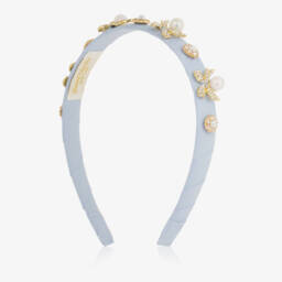 David Charles-Сияющий синий ободок для девочек | Childrensalon Outlet