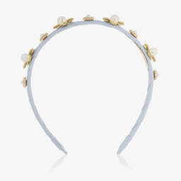 David Charles-Сияющий синий ободок для девочек | Childrensalon Outlet
