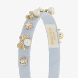 David Charles-Сияющий синий ободок для девочек | Childrensalon Outlet