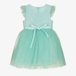 David Charles-Girls Turquoise Blue Tulle Dress | Childrensalon Outlet
