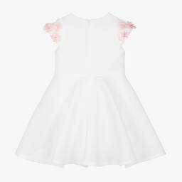 David Charles-Белое сетчатое платье с цветами | Childrensalon Outlet
