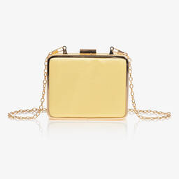 David Charles-Girls Yellow Crystal Bow Bag (12cm) | Childrensalon Outlet