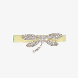 David Charles-Girls Yellow Dragonfly Hair Clip (8cm) | Childrensalon Outlet
