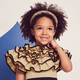 David Charles-Золотистый браслет со стразами | Childrensalon Outlet