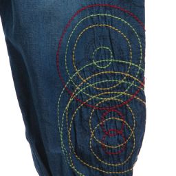 Desigual-Blue Cotton Chambray Harem Trousers  | Childrensalon Outlet