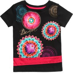 Desigual-ت-شيرت بلون أسود للبنات | Childrensalon Outlet