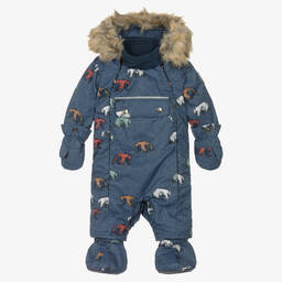  دو بار دو-أوفرول شتوي لون كحلي للمواليد | Childrensalon Outlet