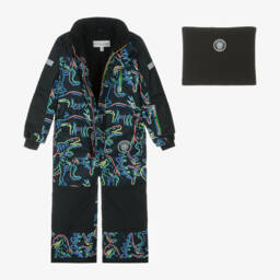 Deux par Deux-Boys Black Dino Adventure Snow Set | Childrensalon Outlet