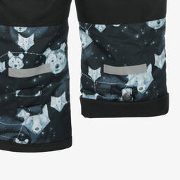 دو بار دو-أوفرول للثلج بطبعة بولار بير لون أسود للأولاد | Childrensalon Outlet