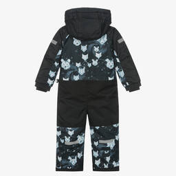 دو بار دو-أوفرول للثلج بطبعة بولار بير لون أسود للأولاد | Childrensalon Outlet