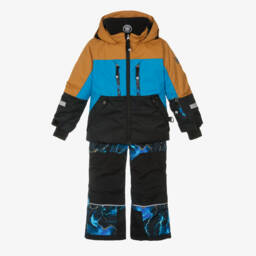 Deux par Deux-Boys Blue Arctic Pattern Snowsuit Set | Childrensalon Outlet