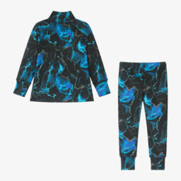 Deux par Deux-Boys Blue Lightning Thermal Set | Childrensalon Outlet