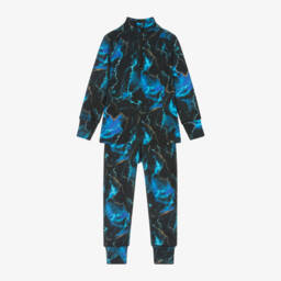 Deux par Deux-Boys Blue Lightning Thermal Set | Childrensalon Outlet