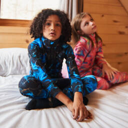 Deux par Deux-Boys Blue Lightning Thermal Set | Childrensalon Outlet