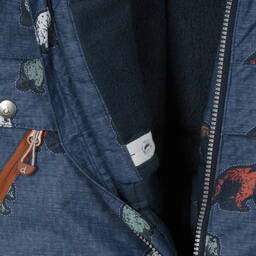 دو بار دو-أوفرول شتوي لون أزرق وأحمر للأولاد | Childrensalon Outlet