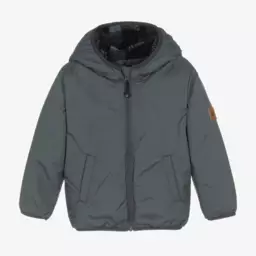 Deux par Deux-معطف دافئ أزرق قابل للعكس للأولاد | Childrensalon Outlet