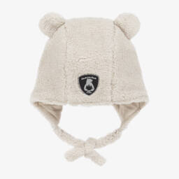 Deux par Deux-Boys Cozy Beige Bear Cap | Childrensalon Outlet
