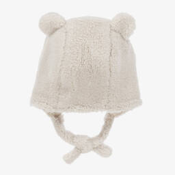 Deux par Deux-Boys Cozy Beige Bear Cap | Childrensalon Outlet