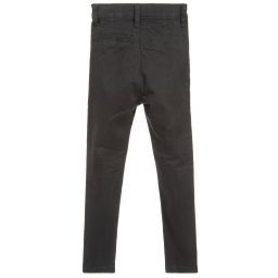 Deux par Deux-Boys Grey Cotton Trousers | Childrensalon Outlet