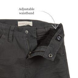 Deux par Deux-Boys Grey Cotton Trousers | Childrensalon Outlet