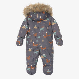 دو بار دو-طقم أوفرول شتوي رمادي وبرتقالي أطفال ولادي | Childrensalon Outlet