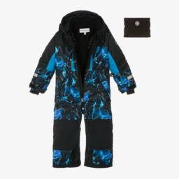  دو بار دو-بدلة ثلجية مزدوجة للأولاد باللونين الأسود والأزرق العاصف | Childrensalon Outlet