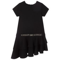 Deux par Deux-Girls Black Jersey Dress | Childrensalon Outlet