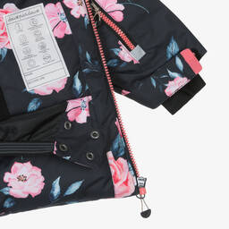 Deux par Deux-Girls Black & Pink Floral 2 Piece Snowsuit Set | Childrensalon Outlet