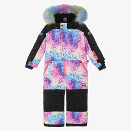 Deux par Deux-Черно-розовый зимний комбинезон | Childrensalon Outlet