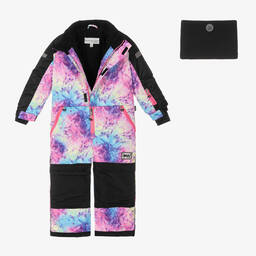 Deux par Deux-Черно-розовый зимний комбинезон | Childrensalon Outlet