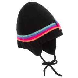 Deux par Deux-Girls Black Striped Hat | Childrensalon Outlet