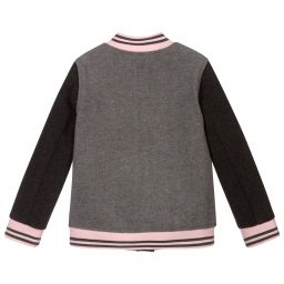 Deux par Deux-Girls Grey & Pink Jacket | Childrensalon Outlet