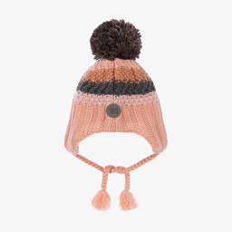 Deux par Deux-Розовая вязаная шапка с помпоном | Childrensalon Outlet