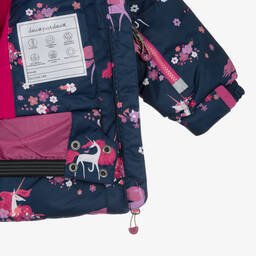 Deux par Deux-Girls Pink & Navy Blue Snowsuit Set | Childrensalon Outlet