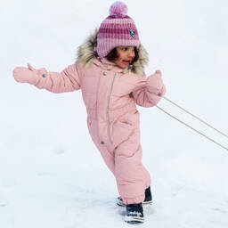 Deux par Deux-Girls Pink Snowsuit Set  | Childrensalon Outlet