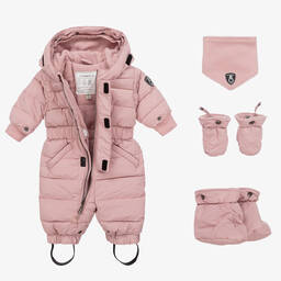 Deux par Deux-Girls Pink Snowsuit Set  | Childrensalon Outlet