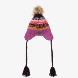Deux par Deux-Girls Purple Wool Blend Hat | Childrensalon Outlet