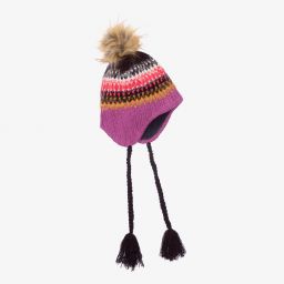 Deux par Deux-Girls Purple Wool Blend Hat | Childrensalon Outlet