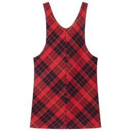 Deux par Deux-Girls Red Pinafore Dress | Childrensalon Outlet