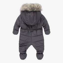 Deux par Deux-Grey 2 Piece Baby Snowsuit Set | Childrensalon Outlet