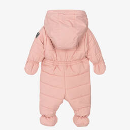 Deux par Deux-Розовый зимний комбинезон и манишка | Childrensalon Outlet